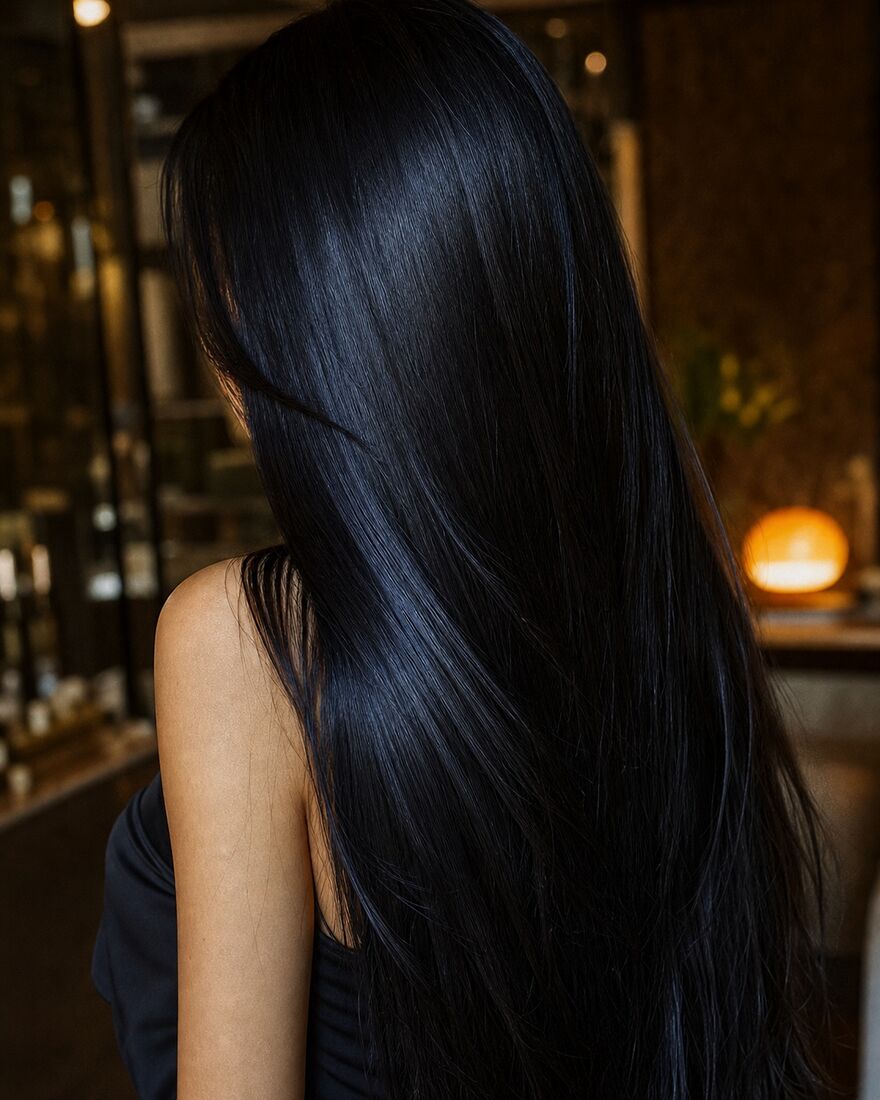 Long hair styled with extensions, Arca Salon